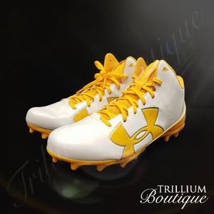 under armour white and gold football cleats